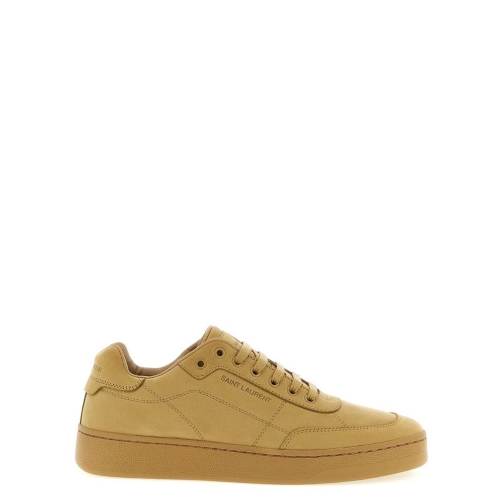 Saint Laurent Beige Calfskin Men's Sneakers
